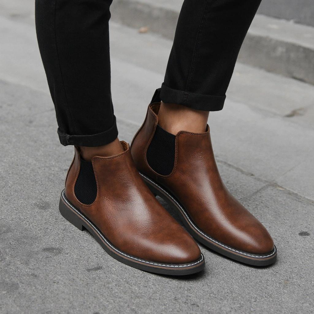Chelsea Boots Men 2026 Retro Brand Comfortable Fashion Casual  Chelsea Boots