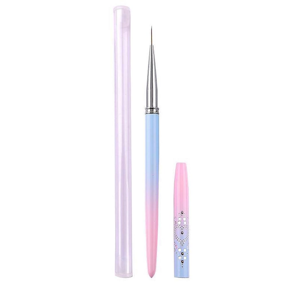 Nail Art Pen Nylon Brush Long Skidproof Nails Brushes Comfortable Lightweight Manicure Tools Wire Gift Friend DIY