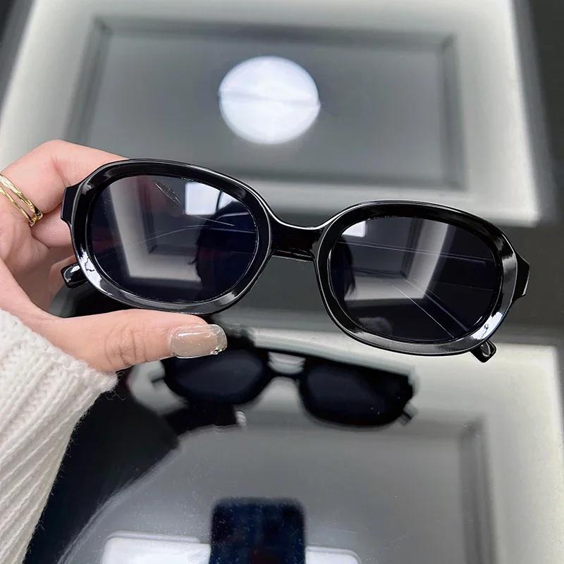 Vintage Ovale Sonnenbrille Damen Herren Mode Marke Retro Sonnenbrille Weiblich Männlich Punk Spiegel Rechteckig Designer