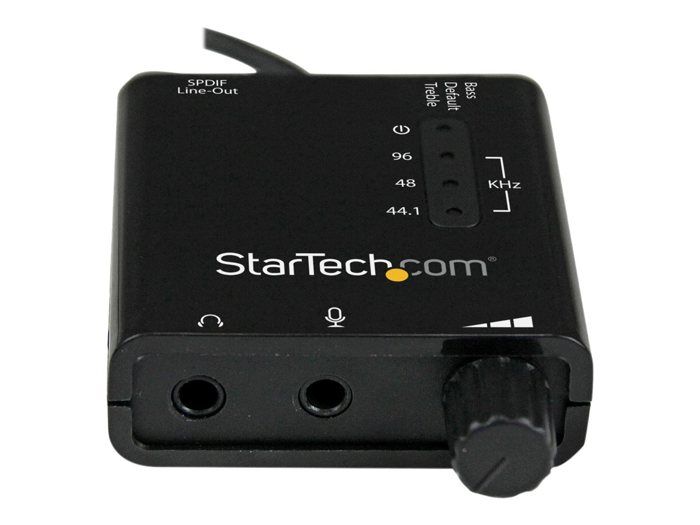 External USB Sound Card with SPDIF Digital Audio Output - STARTECH - ICUSBAUDIO2D - 96 kHz/24-bit - Black