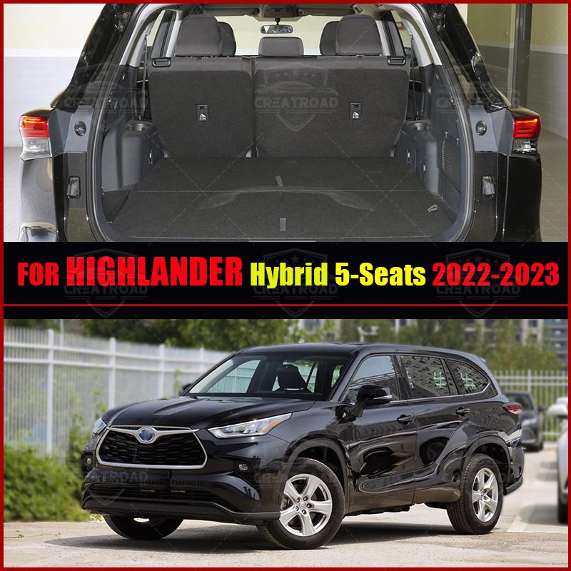 Car Floor Mats For Toyota Highlander Hybrid(5 Seats) -2025 Auto Foot Pads Automobile Carpet Cover Interior Accessories