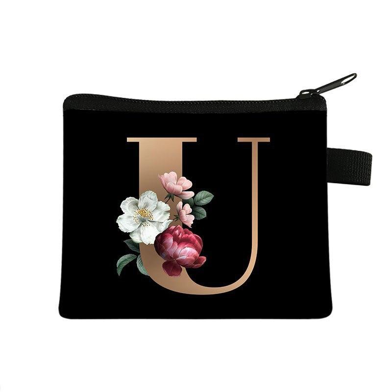 Letter Printed Children'S Change Bag Student Polyester Card Bag Simple Coin Storage Bag Portable Card Bag