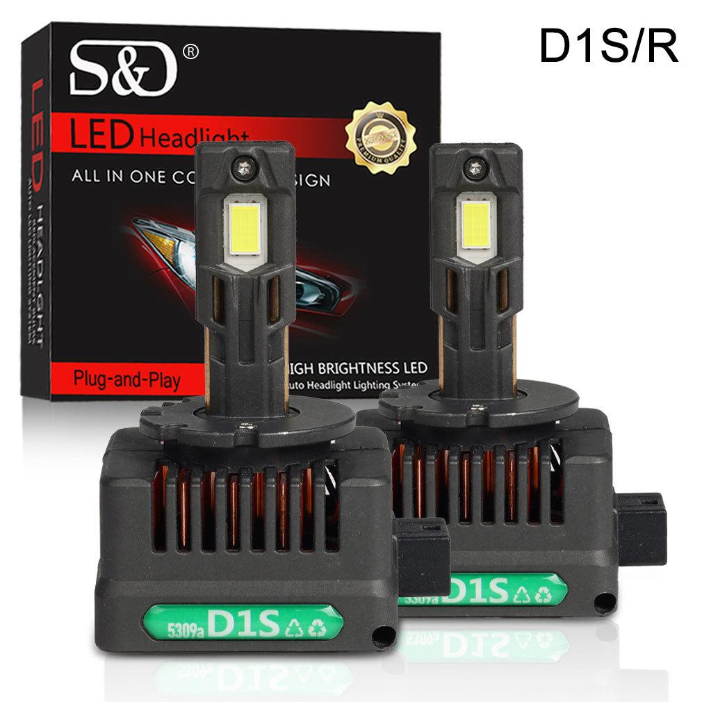 2 Pezzi 60000Lm Lampadine LED per Fari D3S D1S D2S D4S D8S D1R D2R D3R D4R D8R 140W Turbo CSP LED Doppio Tubo di Rame Luci Per BMW Benz Canbus Faro 6500K
