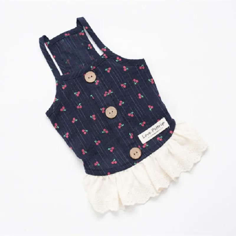 

Платье для кошки, щенка, летняя одежда для собаки, юбка принцессы, йоркширский терьер, померанский шпиц, ши-тцу, мальтийская болонка, пудель, бишон, шнауцер, одежда S темно-синий