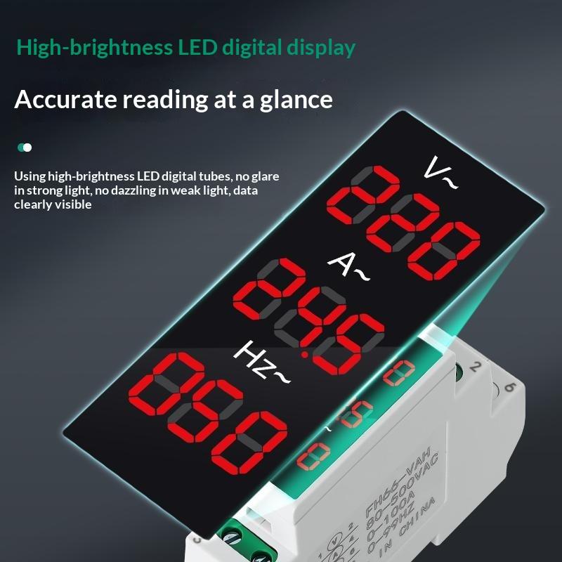 Digital Three Phase Voltage Meter LED Display Modular Design Anti-interference for Communication Base Station Power Supply Monitoring
