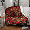 1pc Mandala Pattern Print Blanket  Lightweight Flannel Throw Blanket For Sofa, Bed, Living Room Office, Outdoor Travel, Camping, Soft All-Season Throw