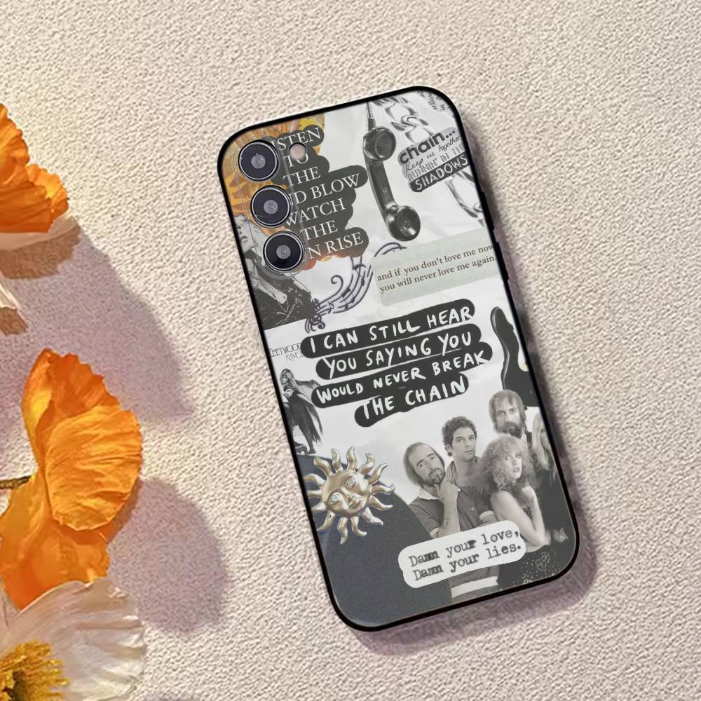 

Band F-Fleetwood Mac Phone Case Black Silicone Soft For Samsung Galaxy A73,A72,A71,A70,A53,A52,A51 Samsung a22 5g
