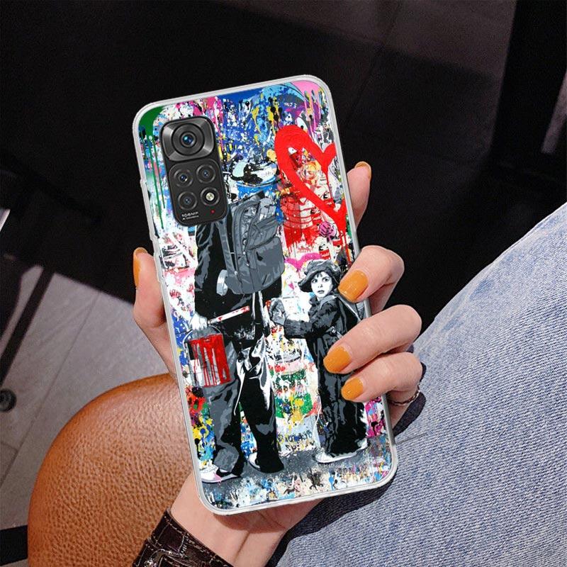

Banksy Graffiti Art Phnoe Case for Phnoe Case for Xiaomi Redmi Note 15 14 14S 13 Pro Plus 12 12S 11S 11E 10S 10 11T 5G Unique Co Note 13 Pro Plus
