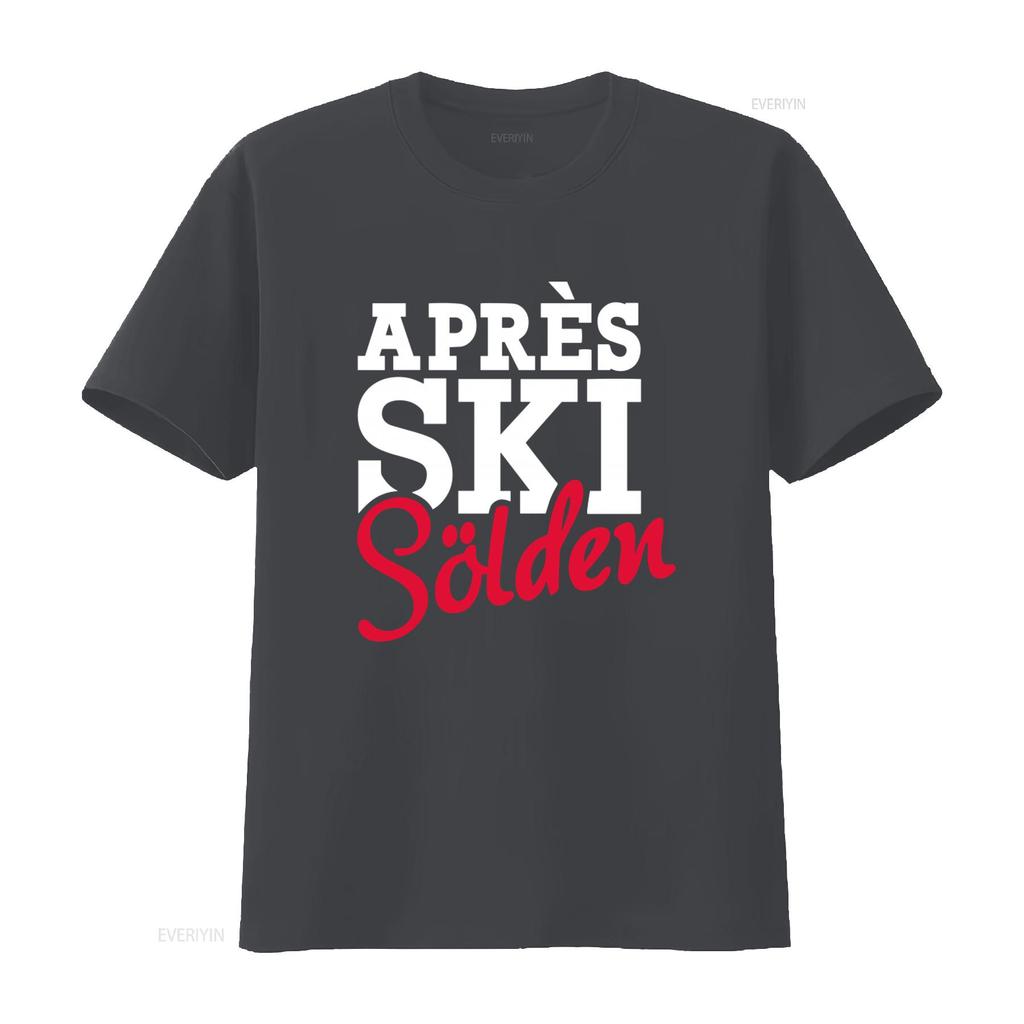 Mens Apres Ski Sölden T Shirt for Winter Sports Fans up to 5XL vintage Washed Soft homme Slightly Comfortable Versatile
