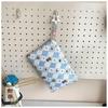 2025 Girls' Embroidered Solid Color Grid Shoulder Bucket Bag - Fashionable Outdoor Crossbody