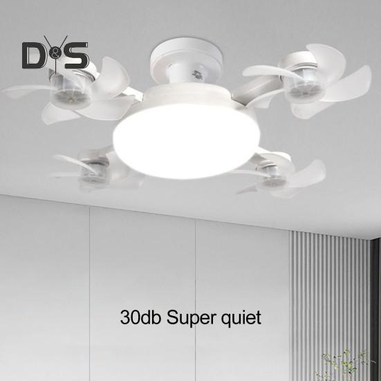 2-in-1-Hängeventilator mit LED-Laterne, 3 Farbmodi, dimmbar, leiser Betrieb, Deckenventilatorlampe mit Fernbedienung