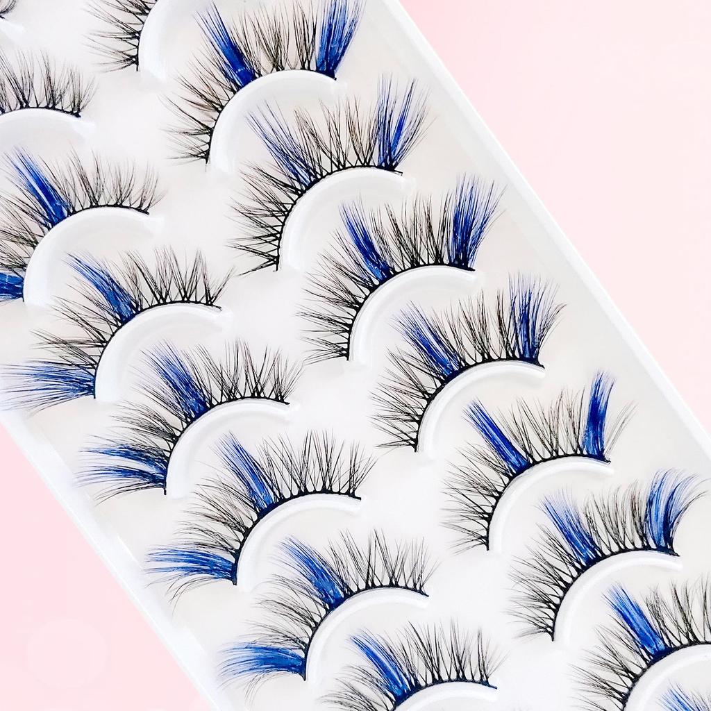 Cross-border Multicolor 3D Eyelashes: Thick, Voluminous Eye Accents for Children's Day, Halloween, Christmas, and Cosplay