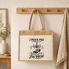 Sac Cabas Jute avec Poche J’peux pas j’ai Valse J'peux pas minimaliste | Toile de Jute et Coton 21 L Fond Plat Anses 65 cm | Marché
