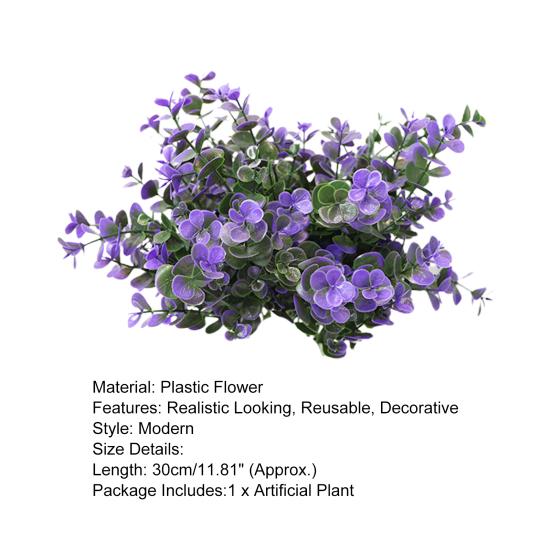 Plastic Flower Simulation Eucalyptus No Wilting Fancy Beautiful Wedding Faux Stem with Leaf