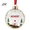 Indoor Outdoor Xmas Hanging Ornaments 3D Clear Ball Christmas Ornament, Holiday Message Keepsake, Acrylic Decorations for Bedroom Windows Tree