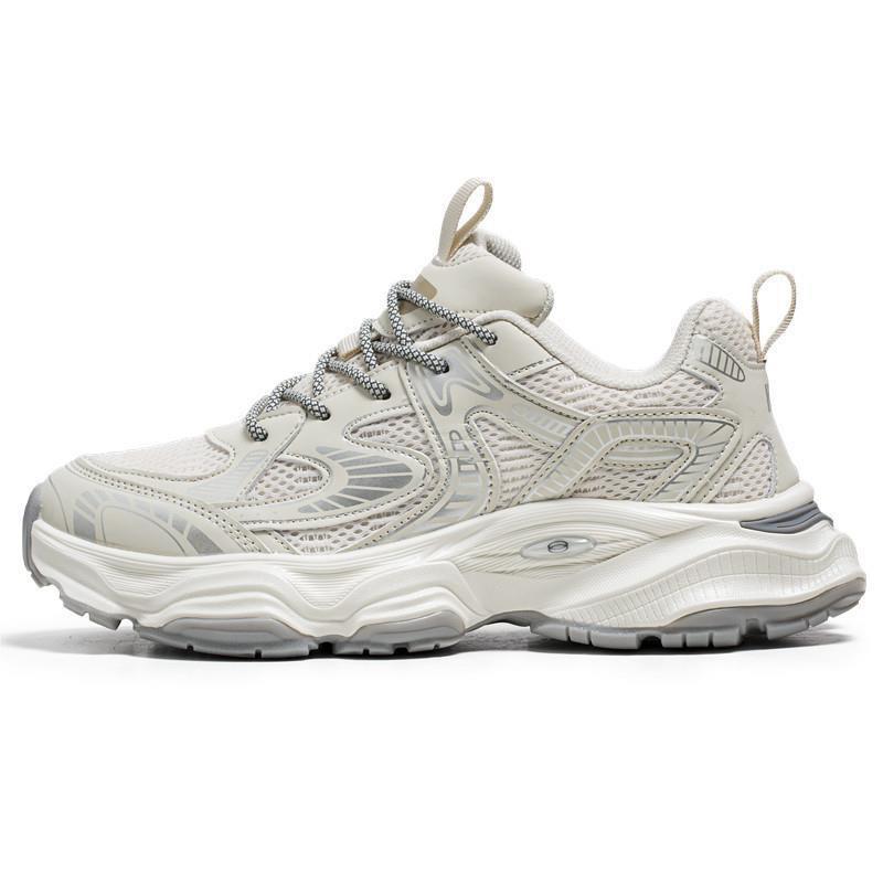 Spring Men's Breathable Mesh Shoes Versatile Thick-soled Sports Shoes Casual Dad Shoes