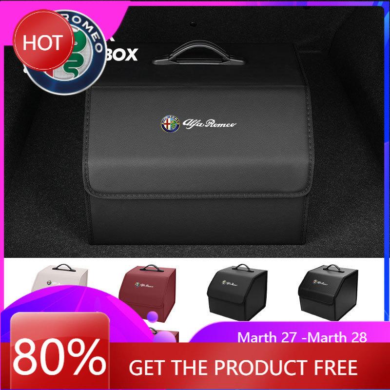 Hub Caps For Alfa Romeo 2026 Hot Sticker Car Organizer Trunk Storage Box Stowing Tidying Container Bag For Alfa Romeo 159 GiulieJ