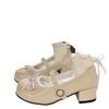 2025 Spring and Autumn New Korean Temperament Round-toe Bow Mary Jane Shoes Sweet and Versatile British-style Leather Shoes