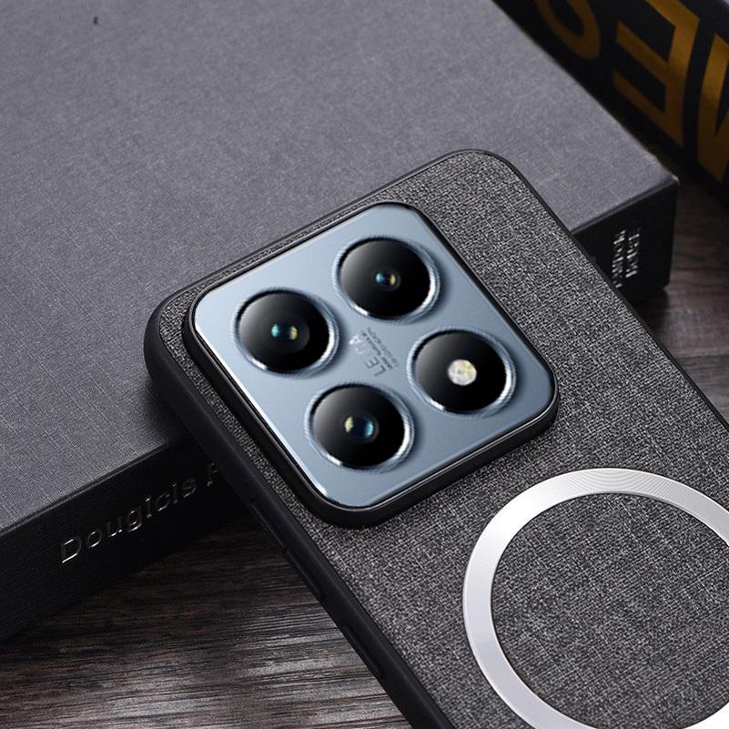 Magsafe Magnetic Plain Leather Case For Xiaomi 14T Pro 14 Ultra Xiaomi14T Mi 14 Pro  Wireless Charging Cover