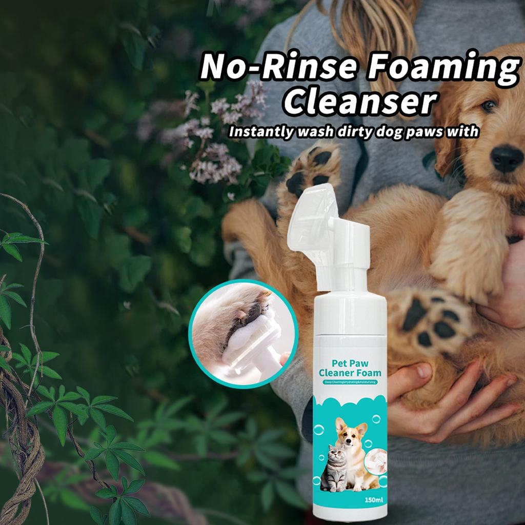 150ml Pet Foot Cleaning Foam, Dog And Cat Cleaning Foam, Pet Foot Leave In Care