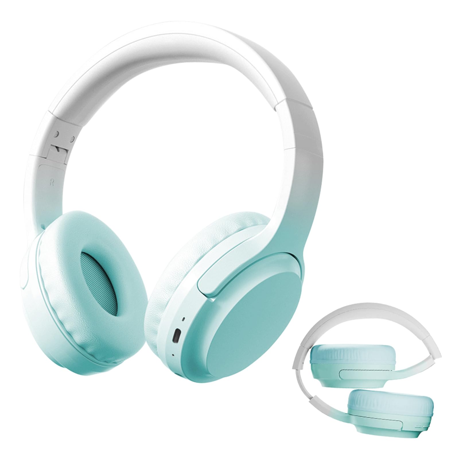 

Meisei Shop Wireless Bluetooth Wired and Wireless HiFi Sound 40mm Noise Compatible with and Mint Green Headphones, 6.1, Compatible, Over-Ear, Quality,