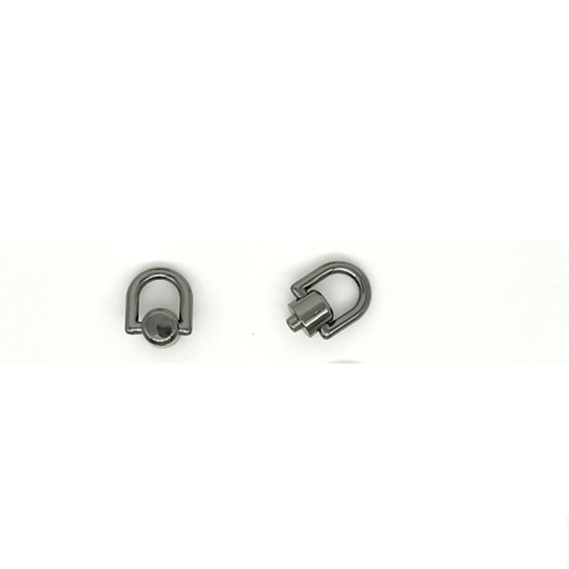 Zinc Alloy Ear Buckle Monk Head Ring with Nipple Stud for Phone Cases