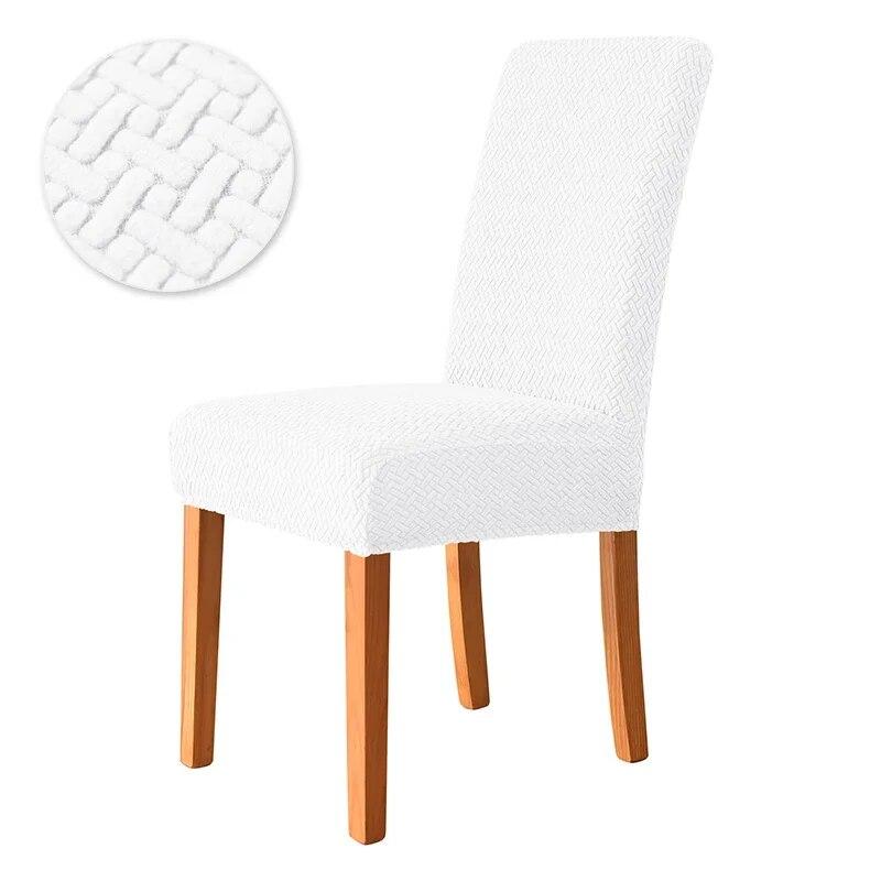 1/2/4/6Pcs Elastic Dining Room Chair Cover Stretch Jacquard Universal Chair Slipcovers for Dining Kitchen Wedding Banquet Party