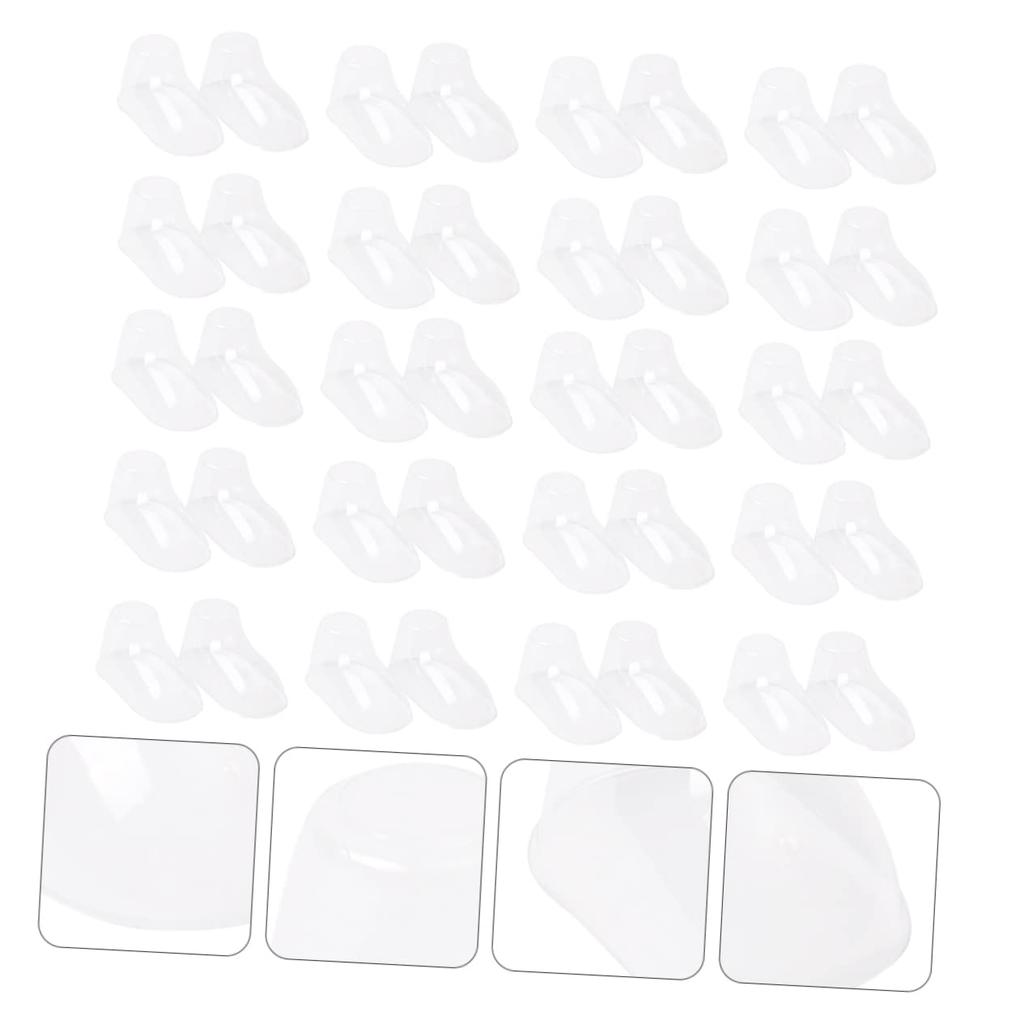ULDIGI Clear Baby Shoe Display Plastic Shoe Maintain Shoe Prevent for Home Stores 100-Pack Stands, Holders, Shape, Wrinkles,