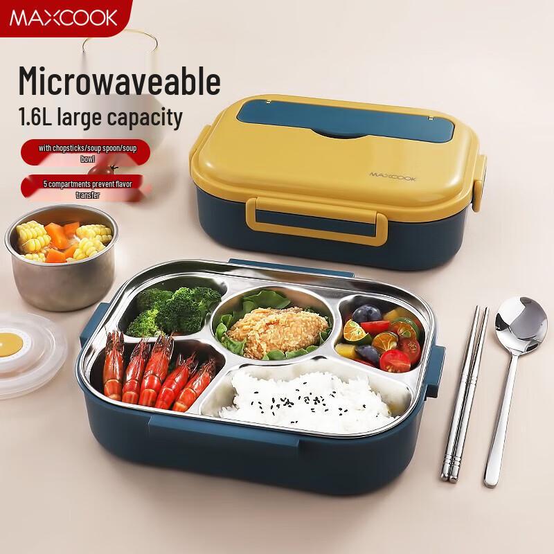 304 Stainless Steel 5-Compartment Lunch Box