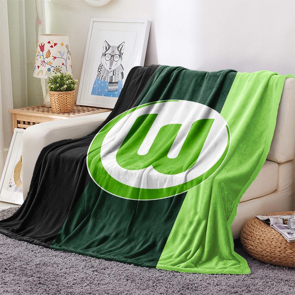 Coperta in Flanella Stampata VfL Wolfsburg, Alta qualità Confortevole per Tutte le Stagioni, Decorazione per la Casa, Calore e Comfort, Perfetta per Regali di Natale