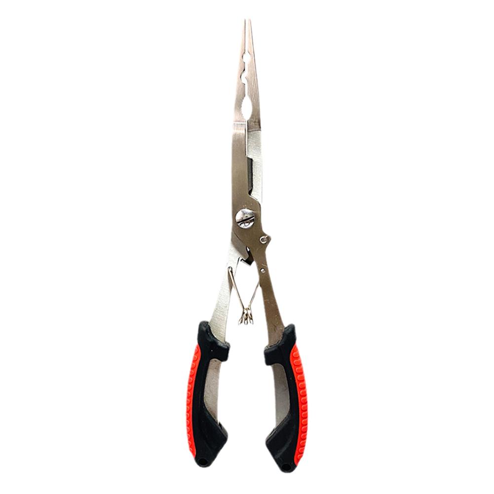Multi-functional Luya Pliers Stainless Steel Fishing Pliers Fishing Accessories Fish Mouth Pliers Hook With Rubber Handle