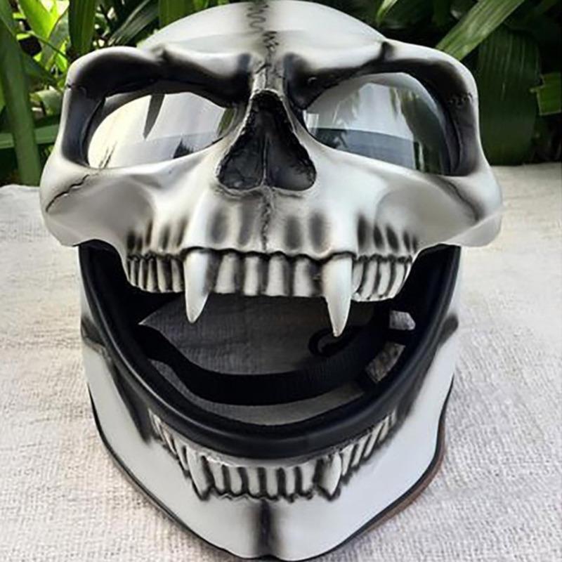 Masque à Capuche en Latex Crâne Halloween Couvre-Tête Bouche Mobile Tête Entière 16x11x11cm Visage de Crâne Effrayant Fournitures de Fête Costume Cosplay