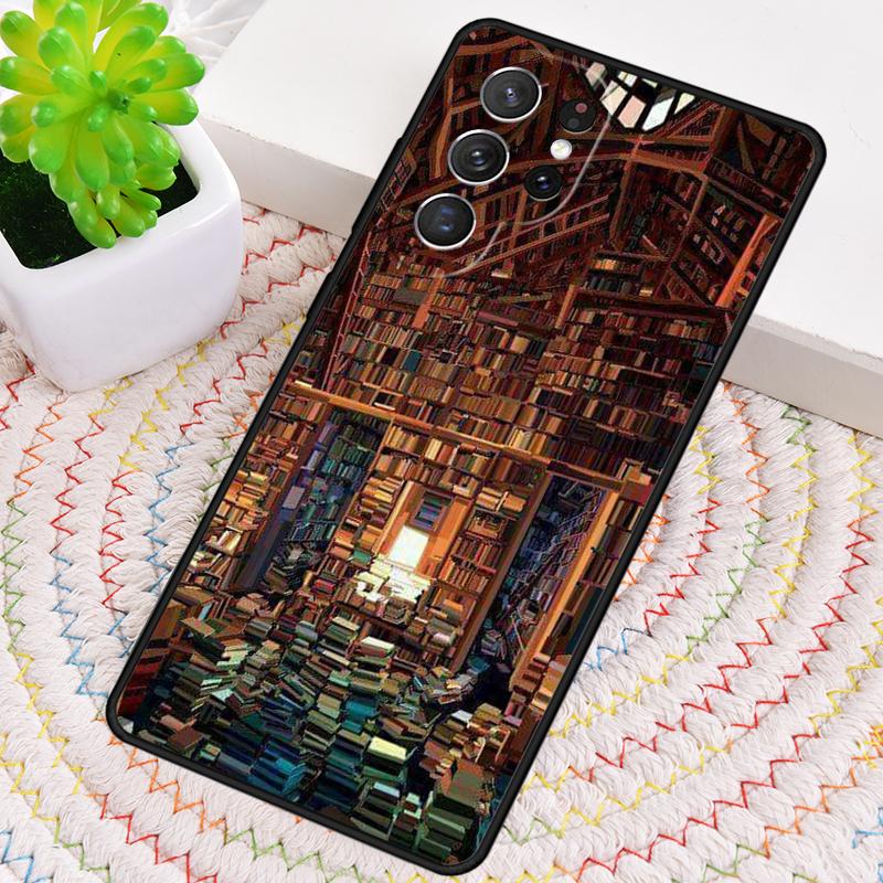 Read Books Library Bookshelf Phone Case For Samsung Galaxy Note 10 Pro S26 S25 S24 S23 S22 Ultra Plus S21 FE S20 Cover