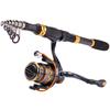 Fishing Rod Reel Combos Telescopic Fishing Pole Spinning Reel Travel Saltwater Freshwater Fishing
