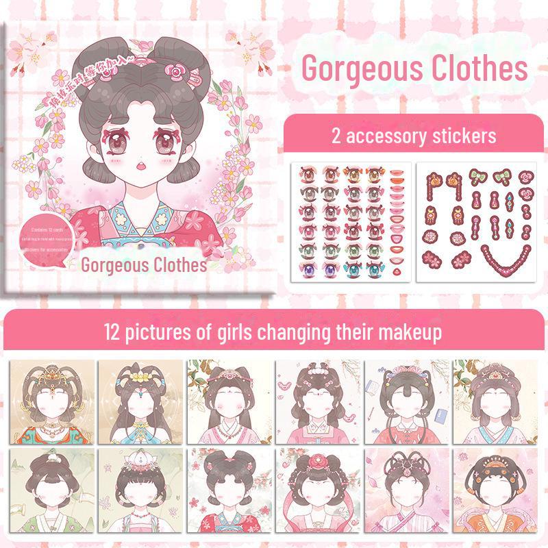 

Книга наклеек «Одевалки принцесс» для детей: Макияж своими руками и веселые мультфильмы