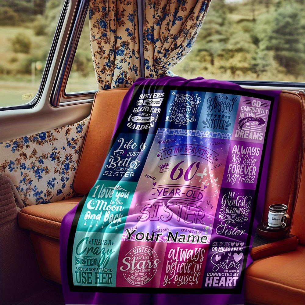 Sister And Friend Blanket Personalized Name Soft Comfortable Stylish Blanket Car Blanket Perfect For Travel Camping Outdoor Home Suitable For All