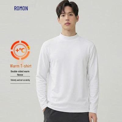 Herren Fleece Gebürstet Langarm Warmes T-Shirt