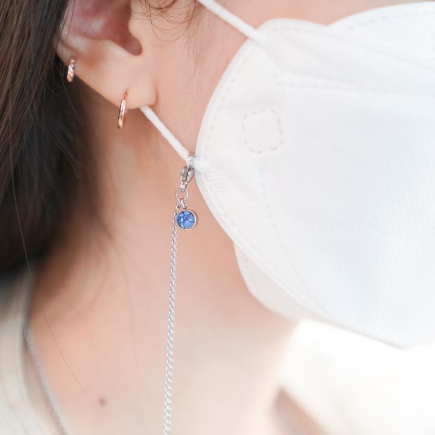 Nobrand Surgical Mask Strap. Birthstone Mask Necklace (1pc)