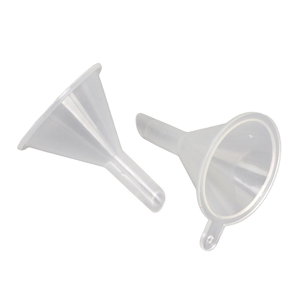 2pcs Plastic Mini Funnel Transparent Portable Multi Purpose for Perfumes Liquid Powder Essential Oils