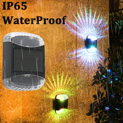 Lampada da parete solare a LED Lampada solare impermeabile per esterni Recinzione Ponte Giardino Patio Percorso Scala Strada Paesaggio Decorazione balcone