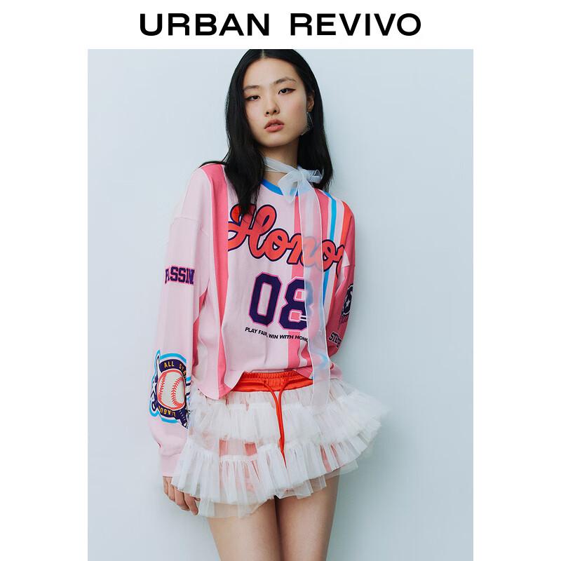 UR Women's Letter Print Loose Long Sleeve T-shirt