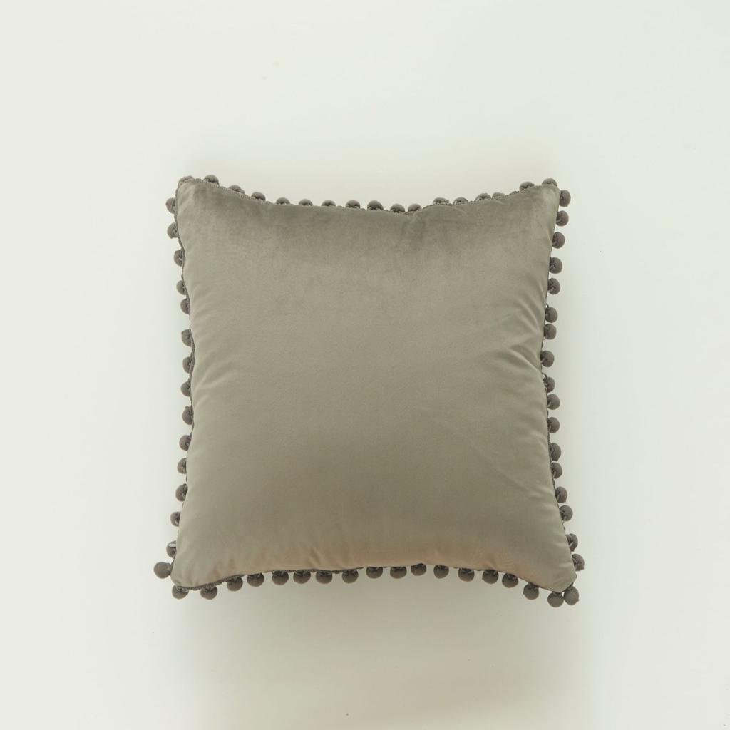 Modern Minimalist Living Room Dutch Velvet Cushion Cover with Large Ball Edge INS Nordic Style Pillow Cover Without Core