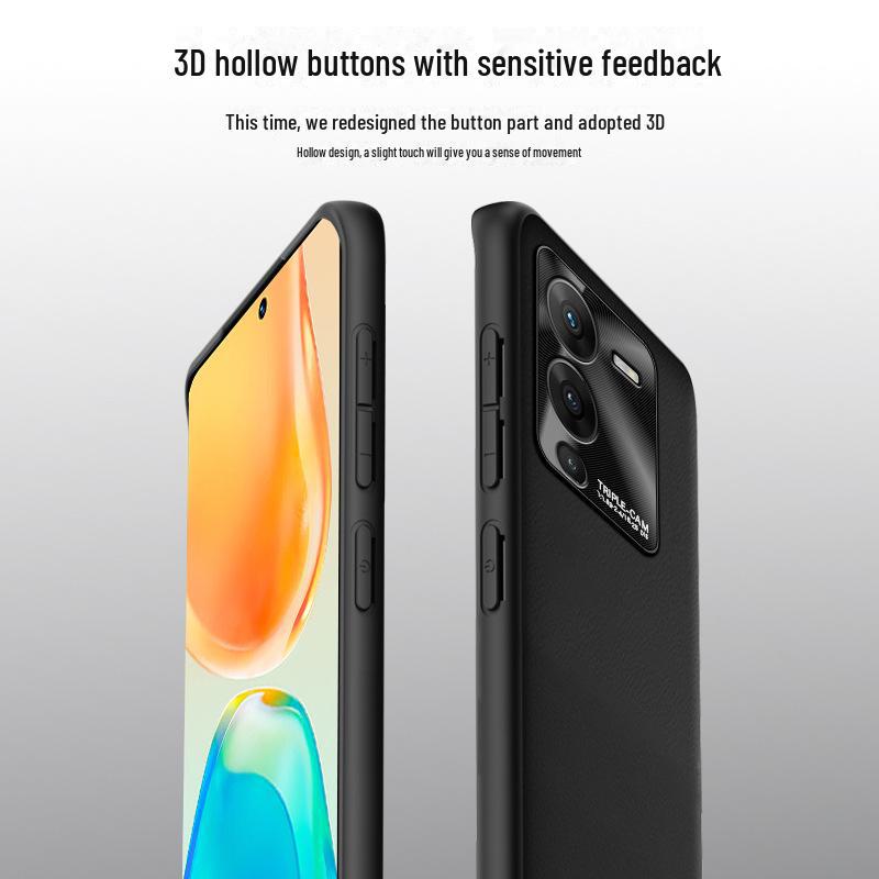 Vivo S15 Pouzdro na telefon z tekuté kůže: Ochranný kryt proti pádu, proti znečištění.