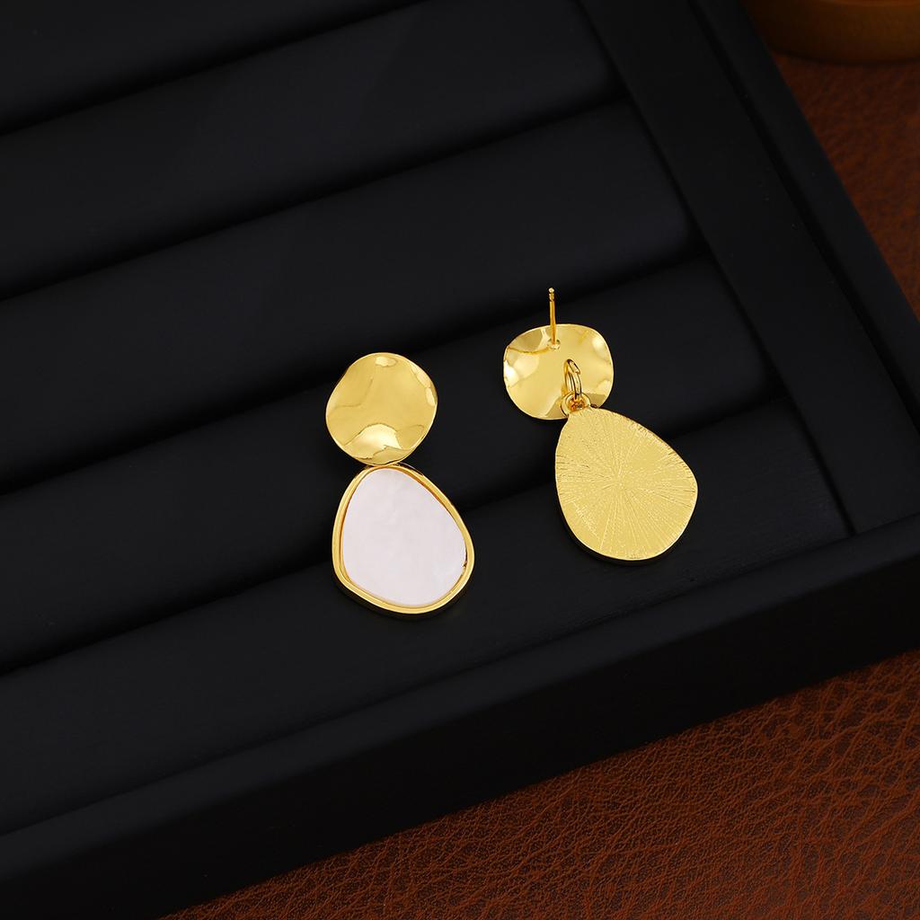 Retro Simple Sequined Irregular Earrings, Light Luxury High-End Fashion Temperament Earrings For Women