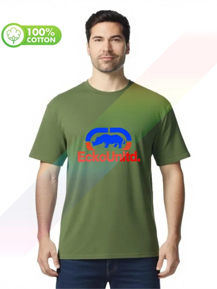 100 cotton round neck heavy weight Unisexs Tshirt EckoUnltd Tee Shirt Oneck Short Sleeve Fashion Brand S3XL Tops Tees
