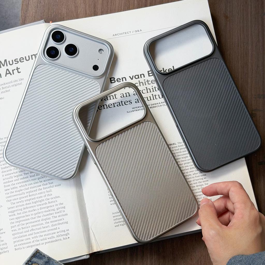 High Quality Carbon Fiber Pattern Plating PC N52 Strong Magnetic Shockproof Mobile Phone Case for iPhone 15 16 17 Pro Max Cover