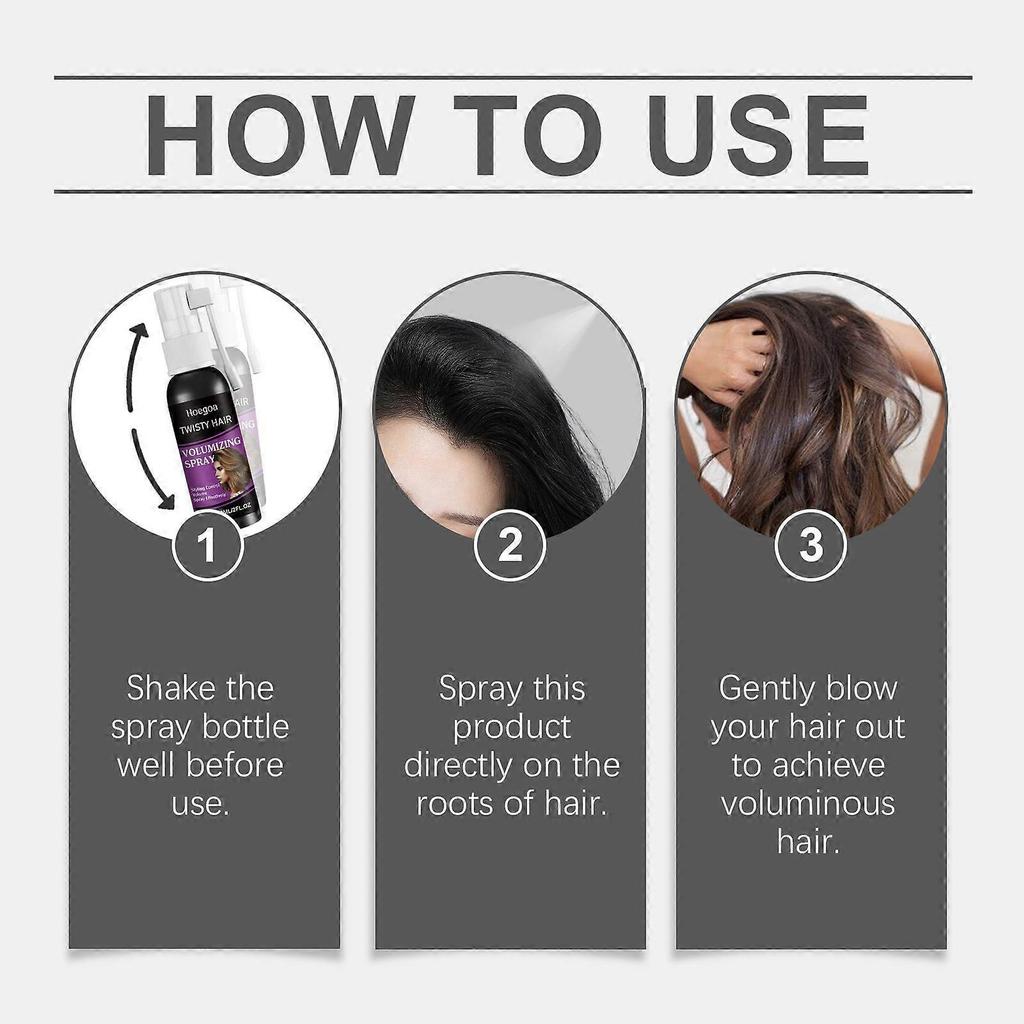 Limited time!!Hoegoa Hair Volumizing Spray  Easy, Oil-Control, Refreshing, Long-Lasting, No-Rinse Hair Styling Spray