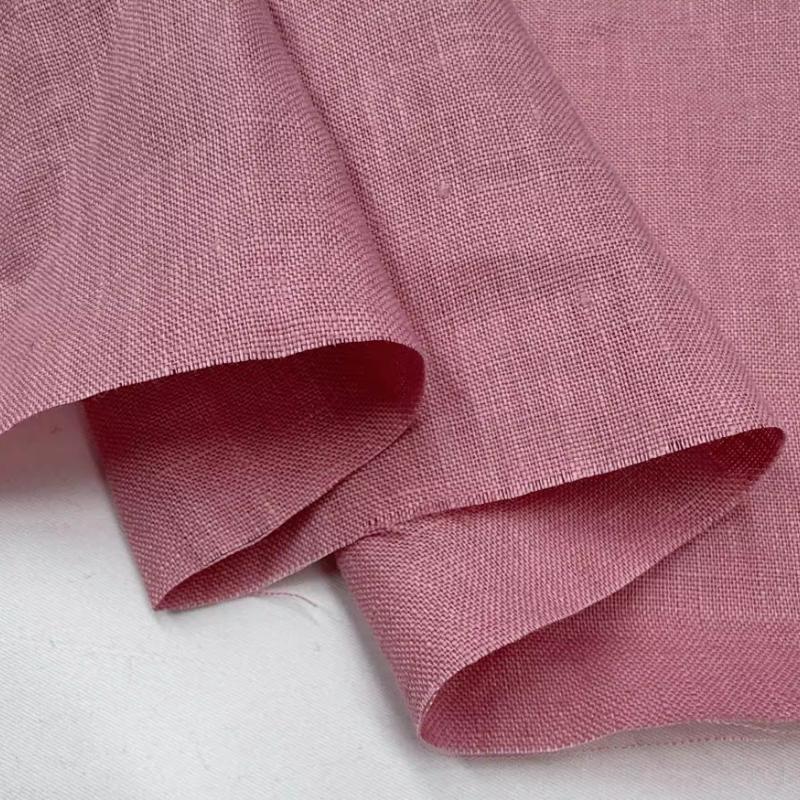 Tissu Pur Lin Lin Lavé Confortable Respirant Tissu Printemps Été DIY Robe Pantalon Large Veste Légère Vêtement