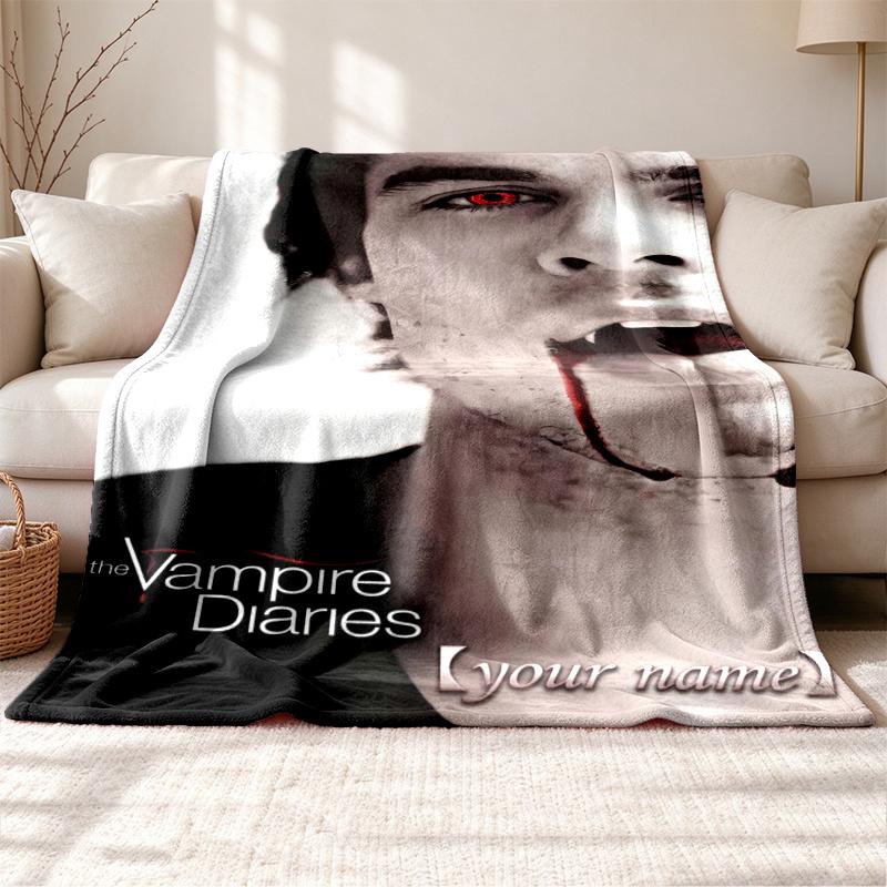 damon salvatore Customizable name outdoor blanket soft cozy and warm Multi-purpose office blanket outdoor camping and travel blanket all