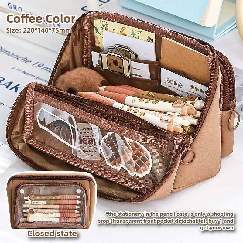 Nine-layer Large-capacity Pencil Case Student Stationery Storage Box Simple Multi-functional Pencil Case Storage Bag